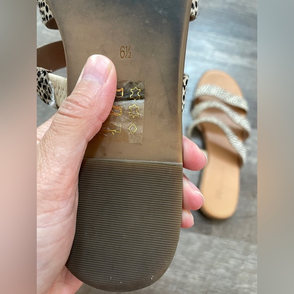 Madewell Ilana Slide Sandal - Spot Dot Calf Hair, Size 6.5 - Picture 6 of 6